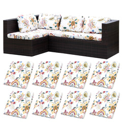 BIETYONE Outdoor Cushion Covers 8PCS front view in vivid colours
