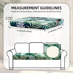 BIETYONE Outdoor Cushion Covers 8PCS Green Forest side view