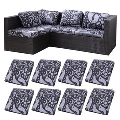 BIETYONE Outdoor Cushion Covers 8PCS Grey Pigeon front view