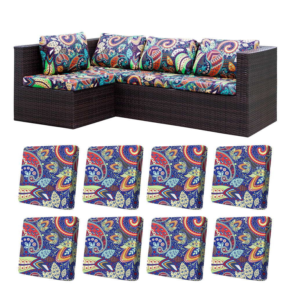 BIETYONE Outdoor Cushion Covers 8PCS Rococo design front view