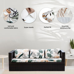 BIETYONE Outdoor Cushion Covers displayed on patio sofa