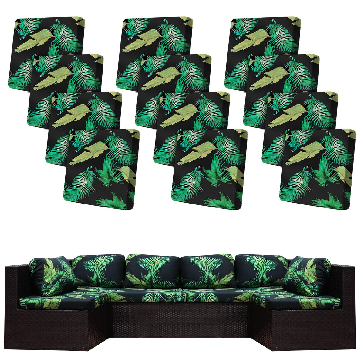 BIETYONE outdoor cushion covers in summer colour, front view