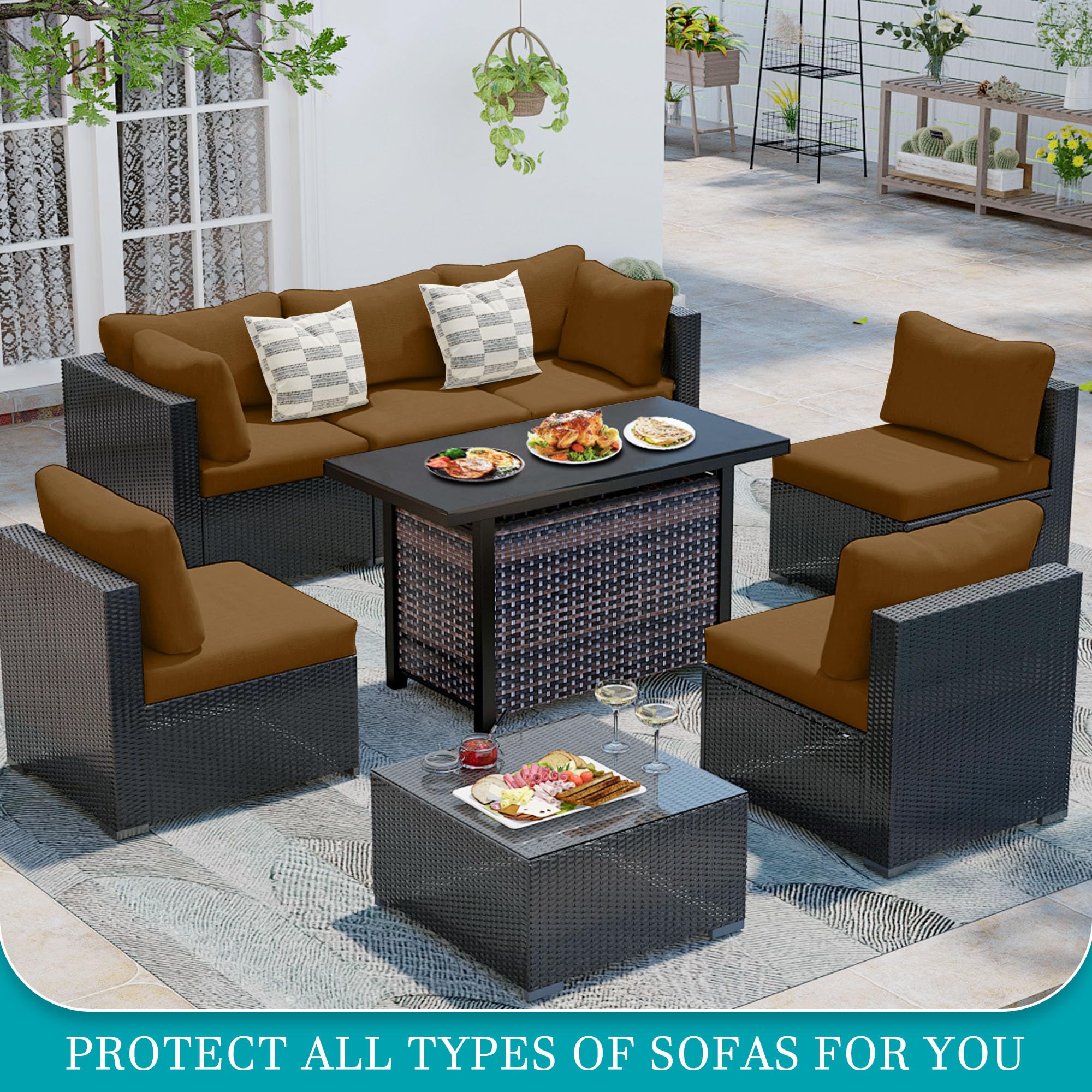 BIETYONE Outdoor Cushion Covers on a chair