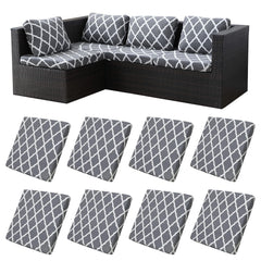 BIETYONE outdoor cushion covers pack of 8 in grey