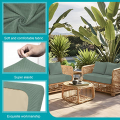 BIETYONE outdoor cushion covers set displayed on a patio sofa