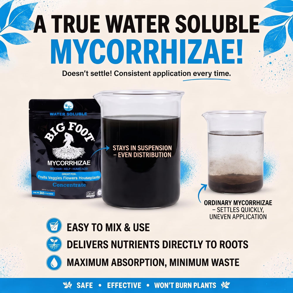 Big Foot Mycorrhizal Inoculant with potted plants