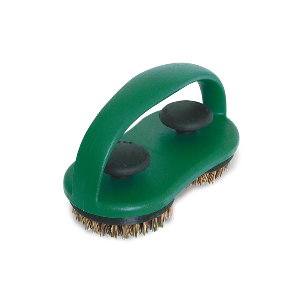 Big Green Egg SpeediClean Grill Brush, green with metal handle