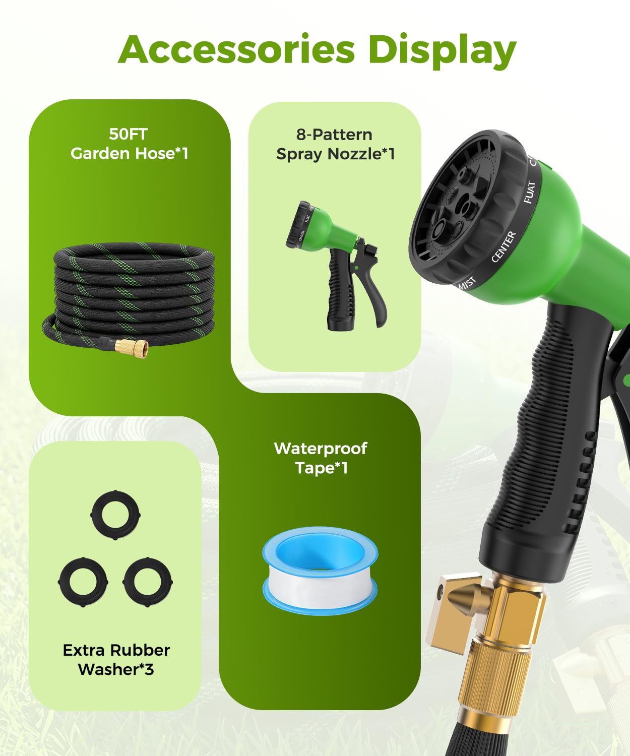 BIGITTA garden hose in outdoor setting with plants