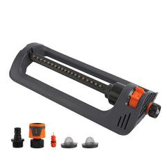 BIGWAVE Turbo Oscillating Water Sprinkler in grey and orange color