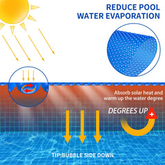 BigXwell 16 mil solar pool cover in outdoor setting