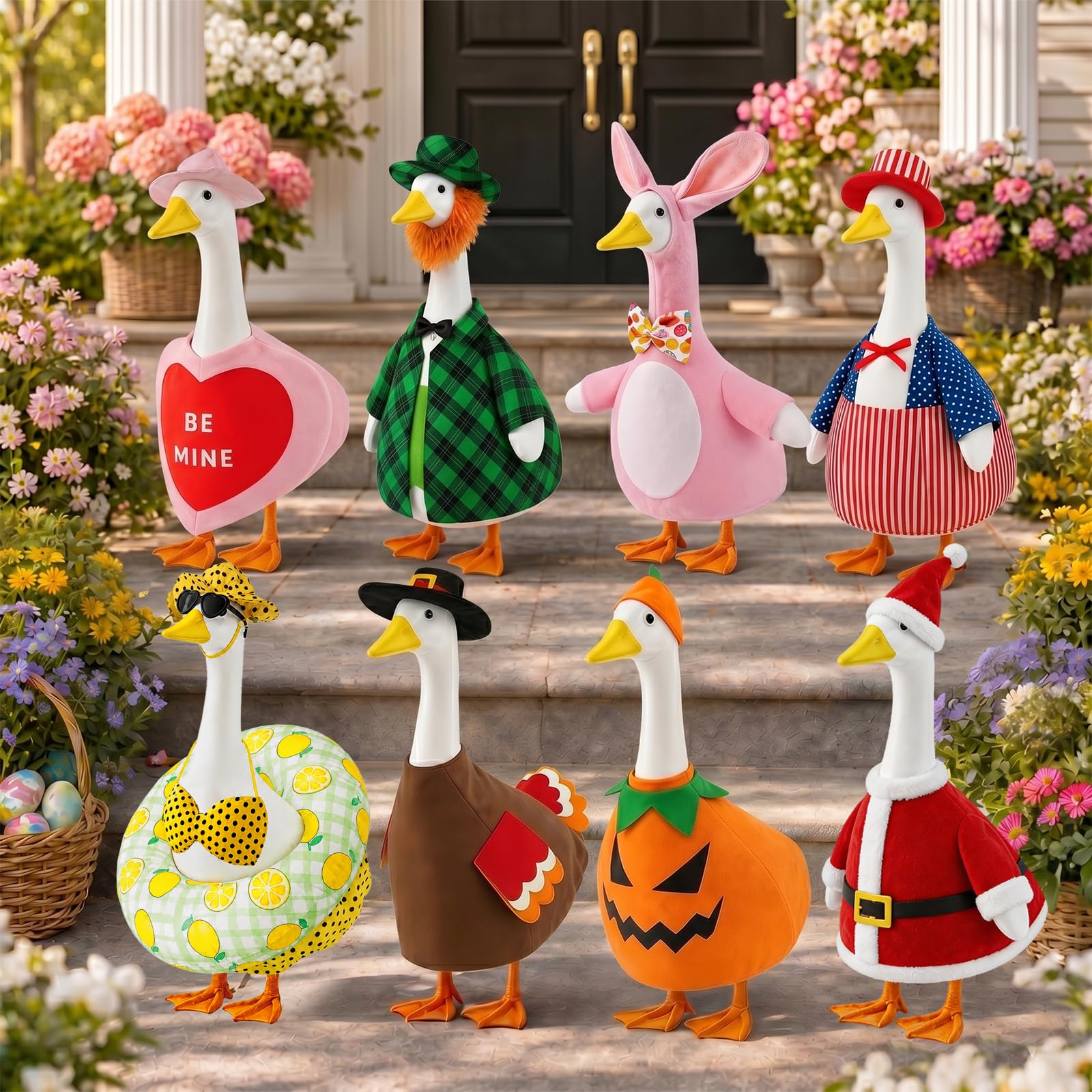 BIHDXL Holiday Porch Goose Outfit for Christmas