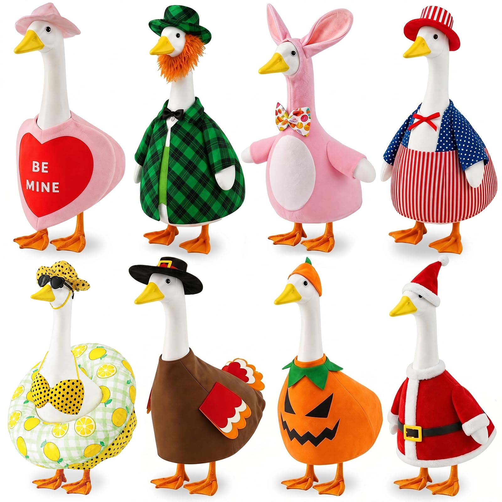 BIHDXL Holiday Porch Goose Outfit for Valentine's Day