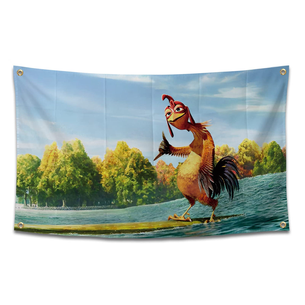 BIiaiue Chicken Flag 3x5 feet black flag with brass grommets