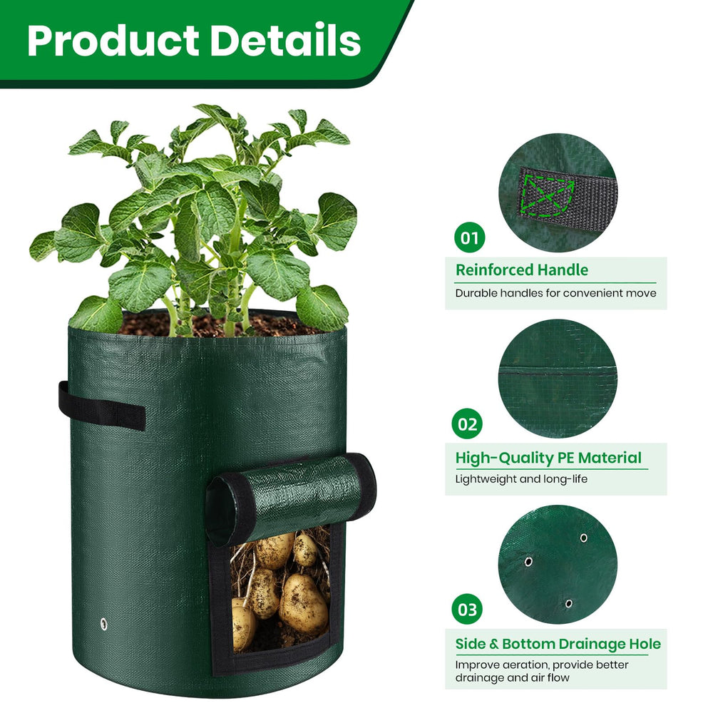 BIJOKETTEN grow bags arranged in a garden setting