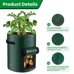 BIJOKETTEN grow bags arranged in a garden setting