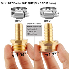 BILAL 1/2 inch barb connectors close-up
