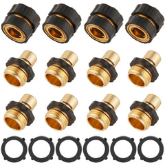 BILAL 12 Piece Quick Connect Hose Fittings set including connectors and washers