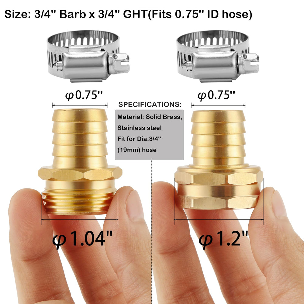 BILAL 3/4 inch brass connectors with rubber gasket