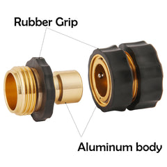 BILAL 6 Set Quick Connect Hose Fittings with rubber washers
