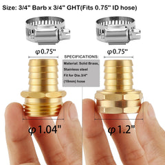 BILAL Brass connectors and rubber gasket in kit