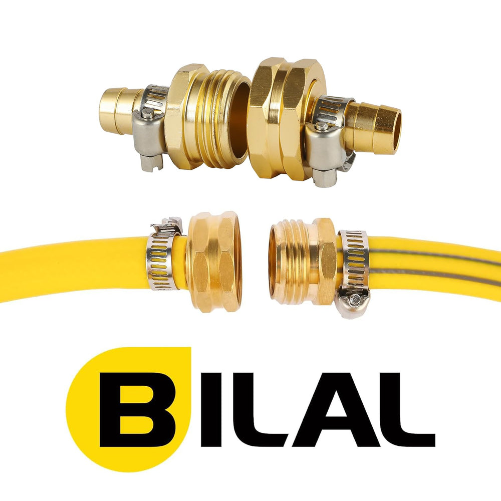 BILAL Garden Hose Repair Connector Kit components laid out