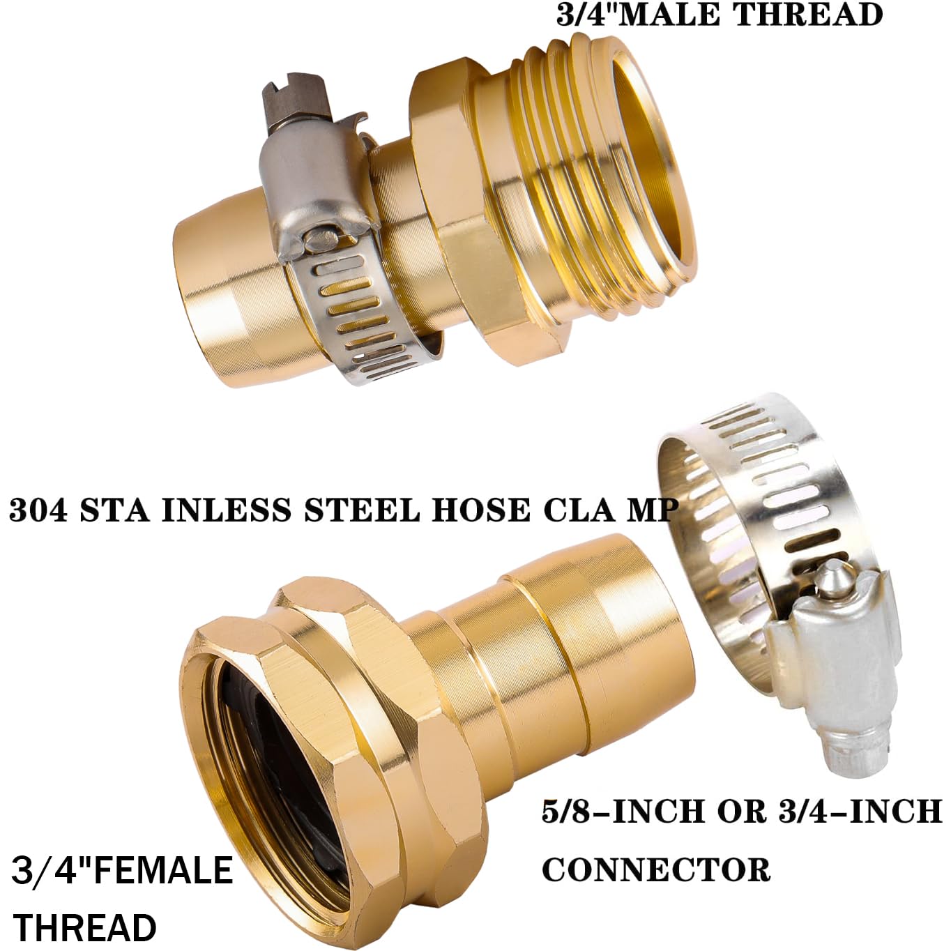 BILAL garden hose repair kit contents displayed on a surface