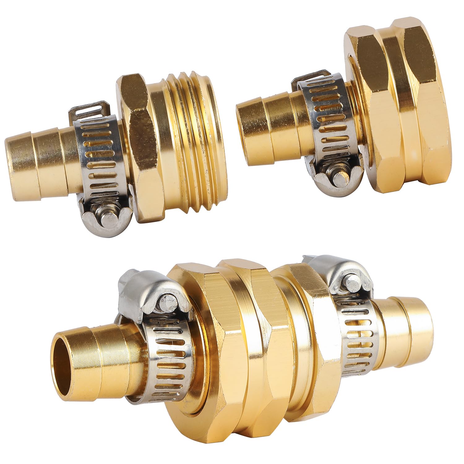 BILAL hose connectors in use fixing a garden hose