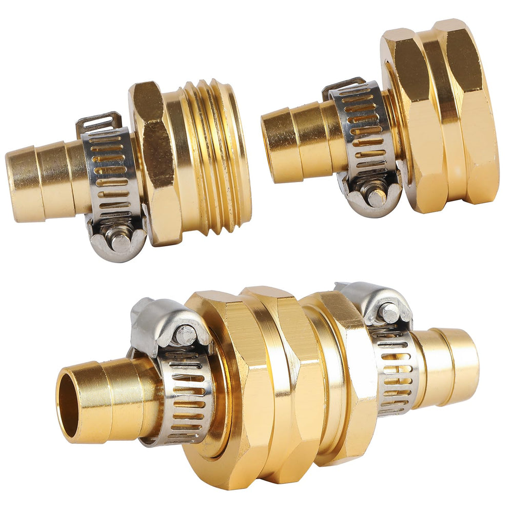 BILAL hose connectors in use fixing a garden hose