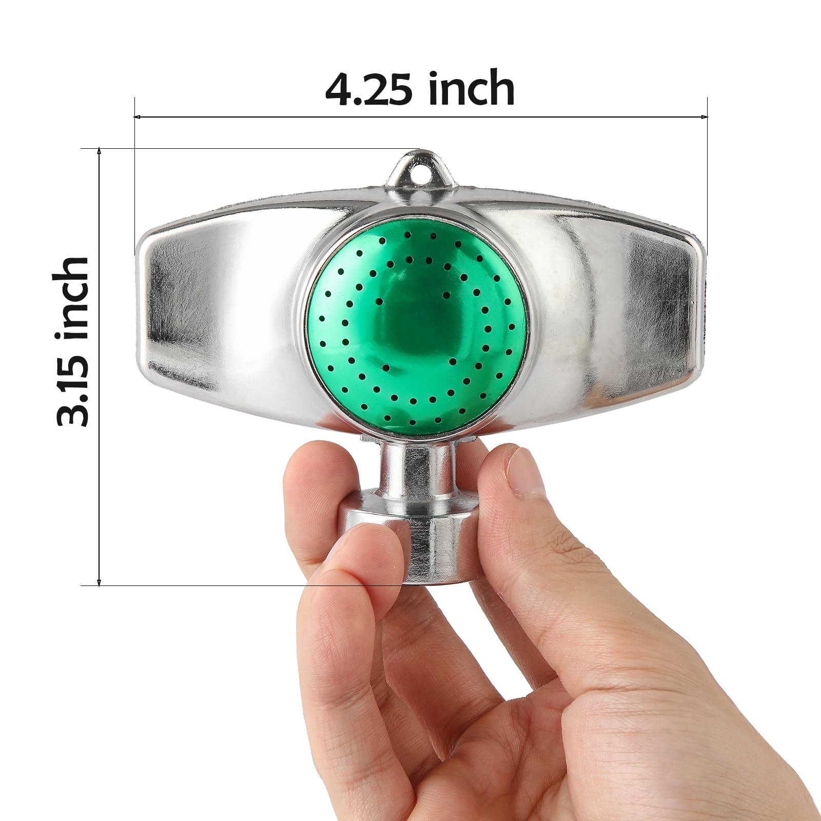 BILAL Metal Spot Sprinkler showing 360-degree watering pattern