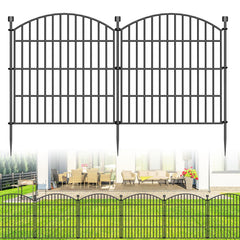 Bilibompa 5 Panel Decorative Garden Fence side view with arched design