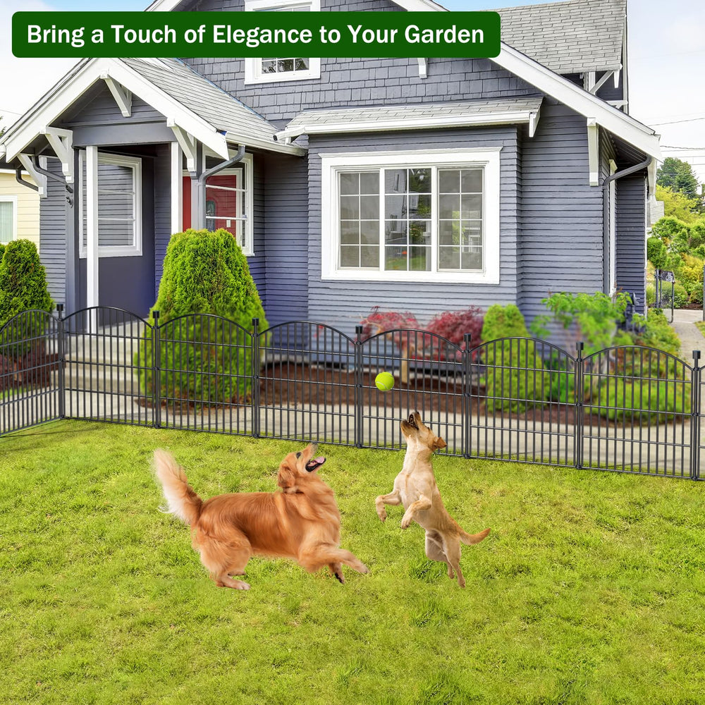 Bilibompa Decorative Garden Fence panels in a straight configuration