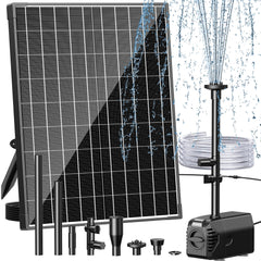 Biling 20W Solar Fountain Pump black model with solar panel