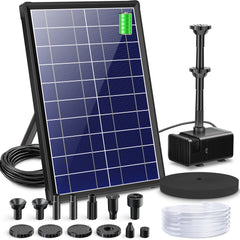 Biling 8W Solar Fountain Pump with solar panel front view