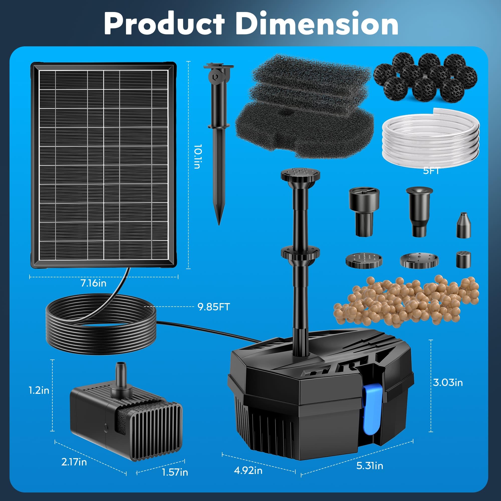 Biling Solar Pond Filter close-up showing filter system