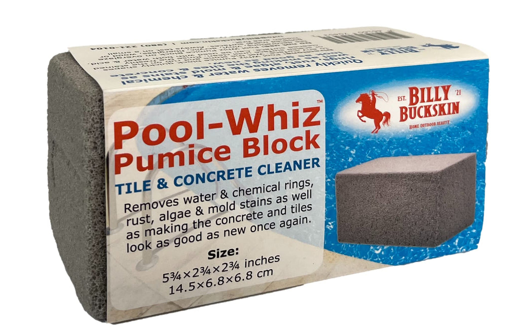 BILLY BUCKSKIN Pumice Pool Block front view, gray