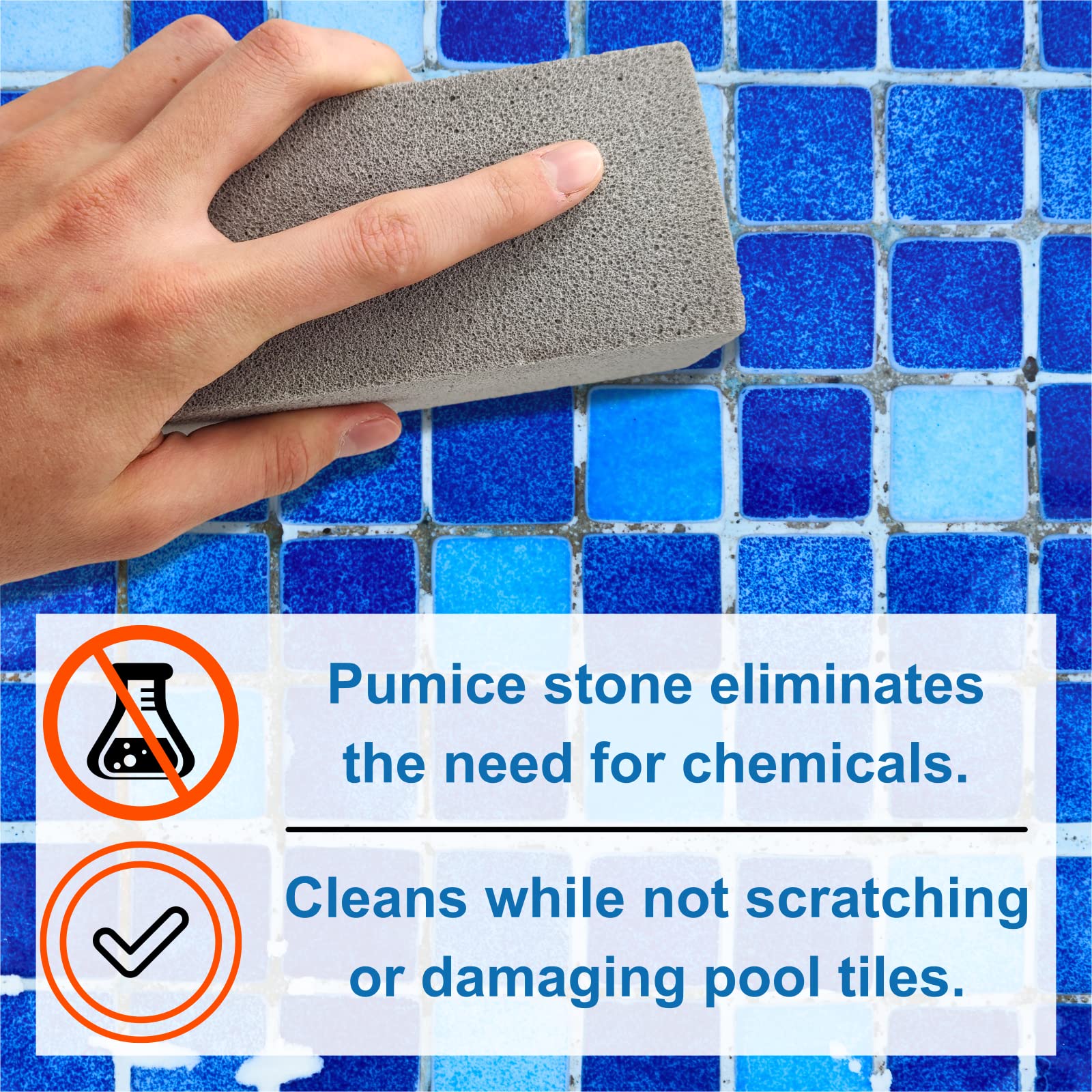 BILLY BUCKSKIN Pumice Pool Block on a poolside table