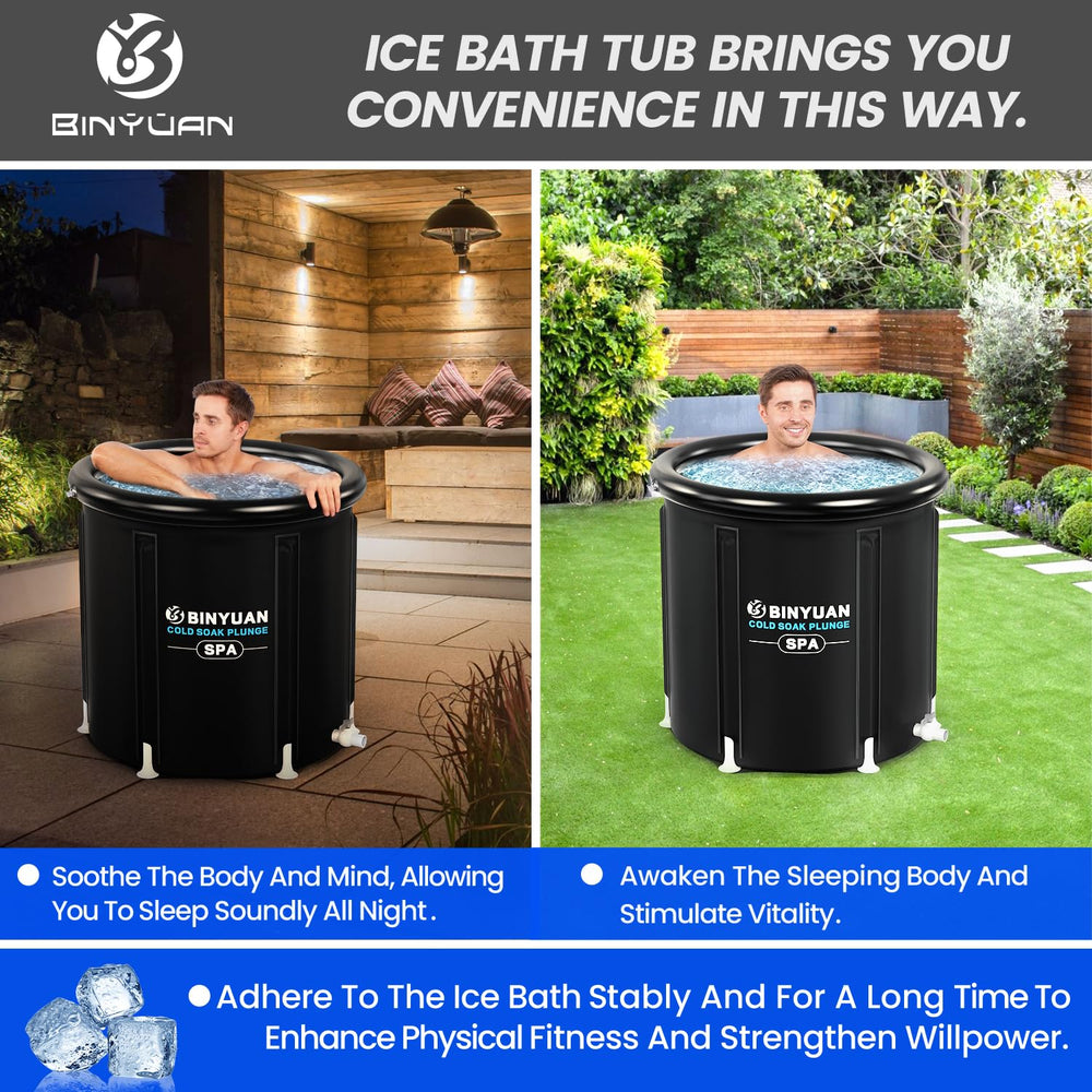 BINYUAN XL Ice Bath Tub filled with water