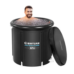 BINYUAN XL Ice Bath Tub front view with cover
