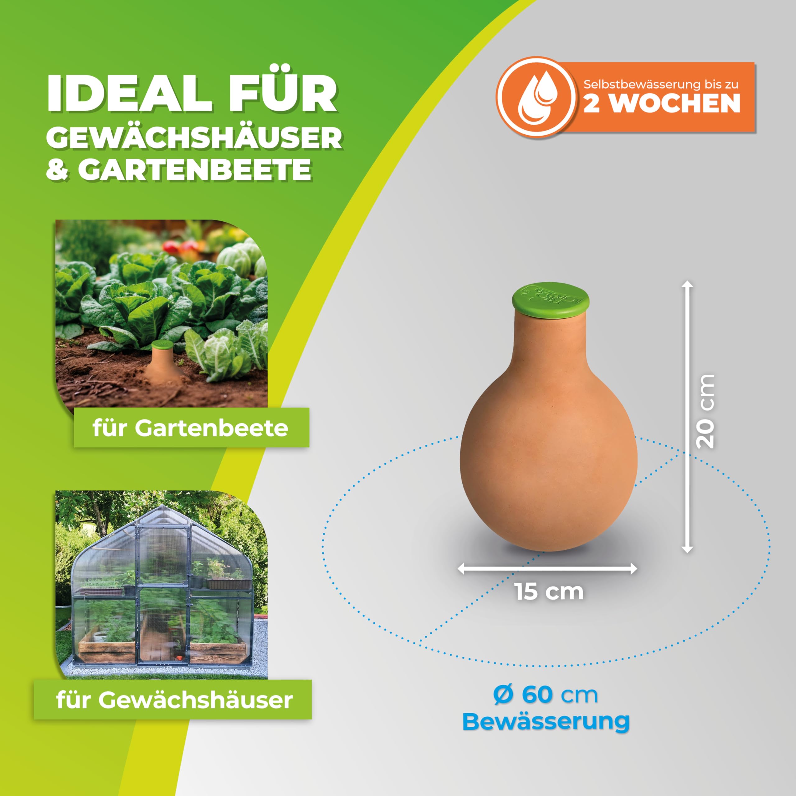 Bio Green self-watering system in garden setting