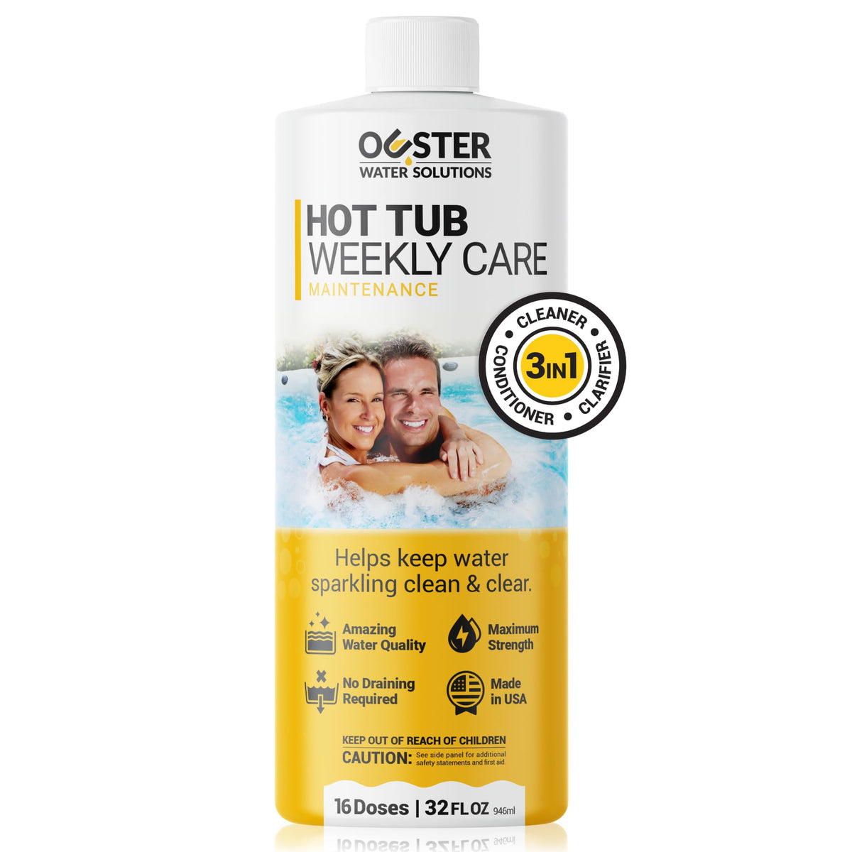 Bio Ouster 3in1 Hot Tub Cleaner 32 oz bottle front view