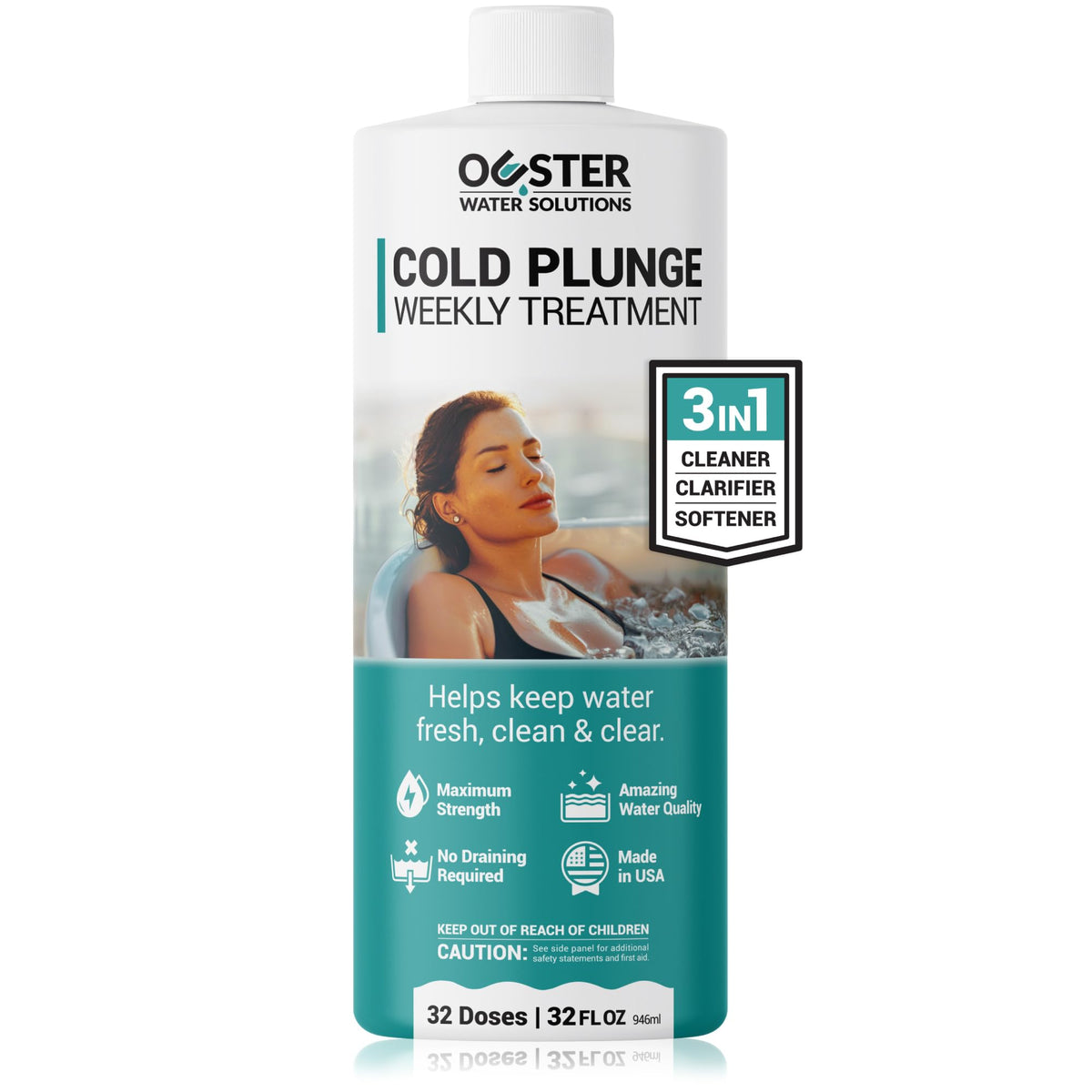 Bio Ouster Cold Plunge Water 32oz front view