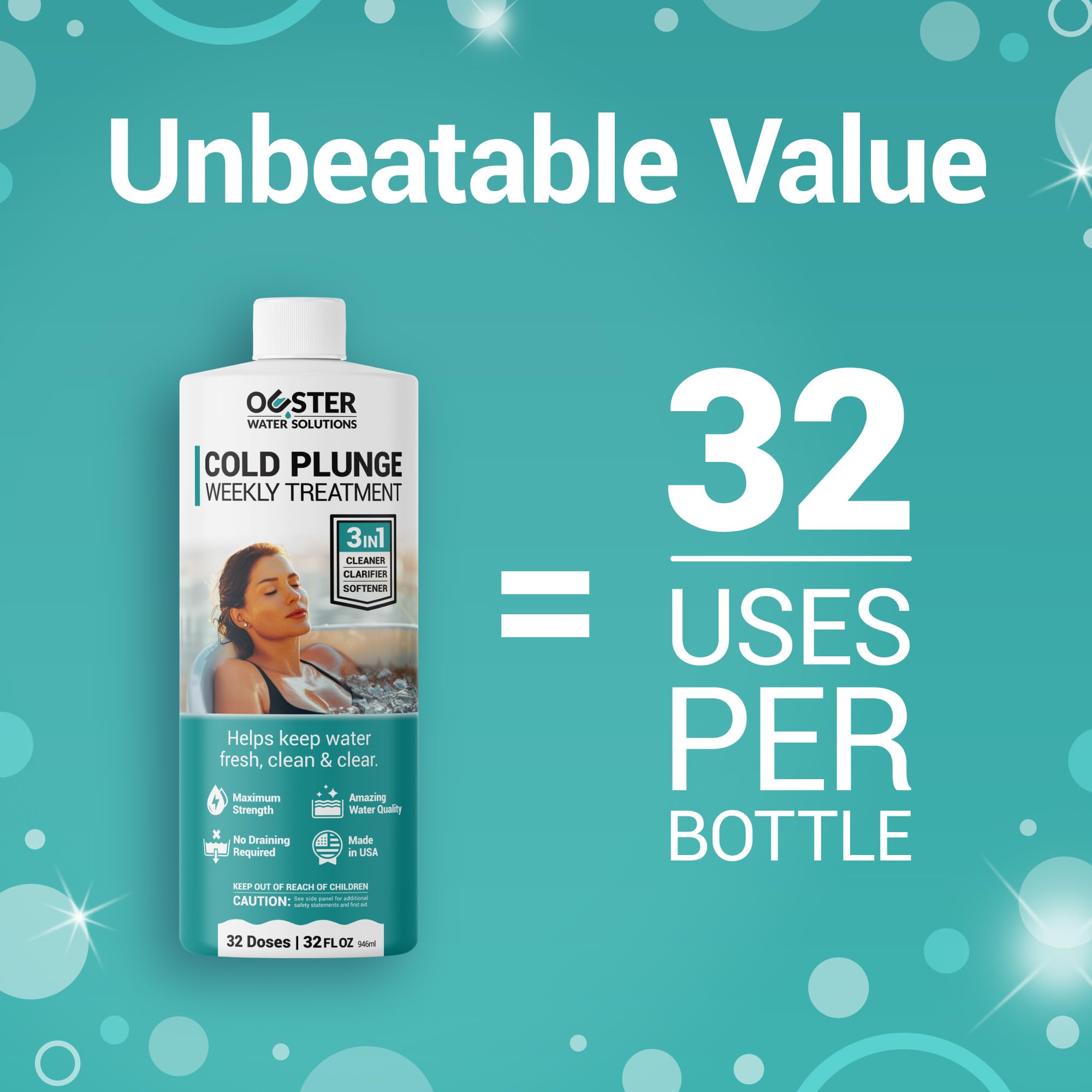 Bio Ouster Cold Plunge Water 32oz on a shelf