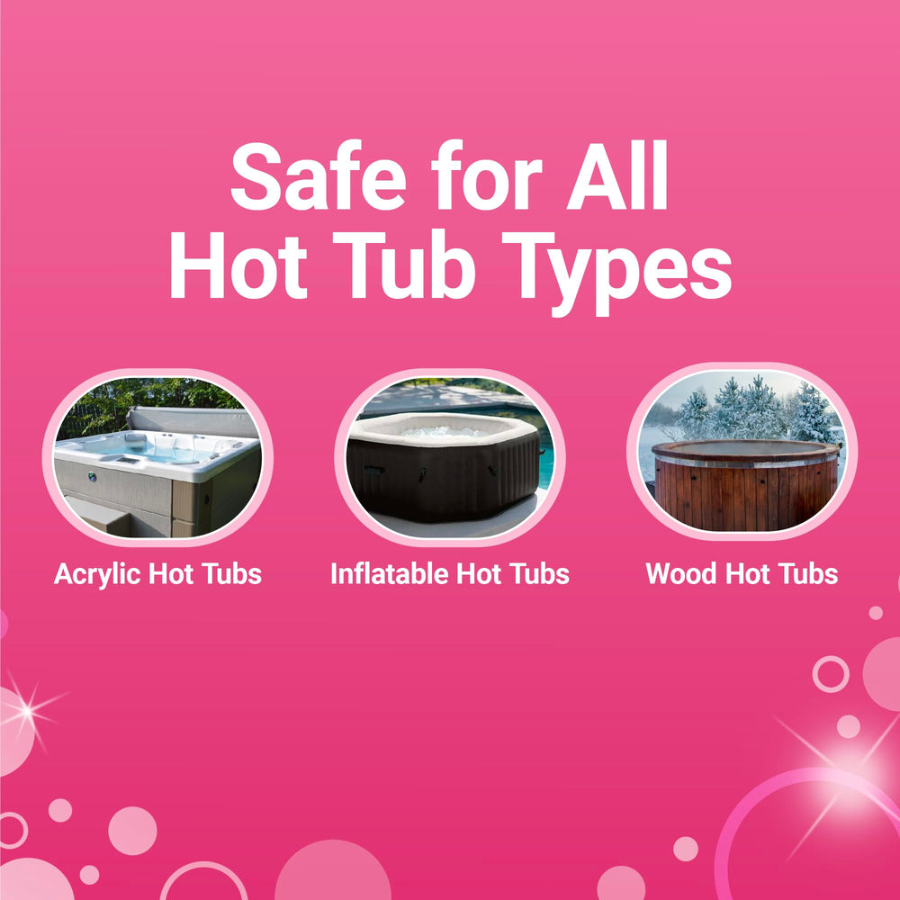 Bio Ouster products displayed outdoors near a hot tub