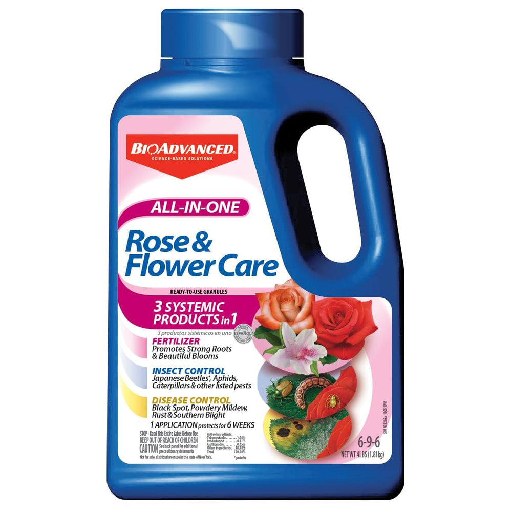 BioAdvanced All-In-One Rose & Flower Care Granules 4 lb front view