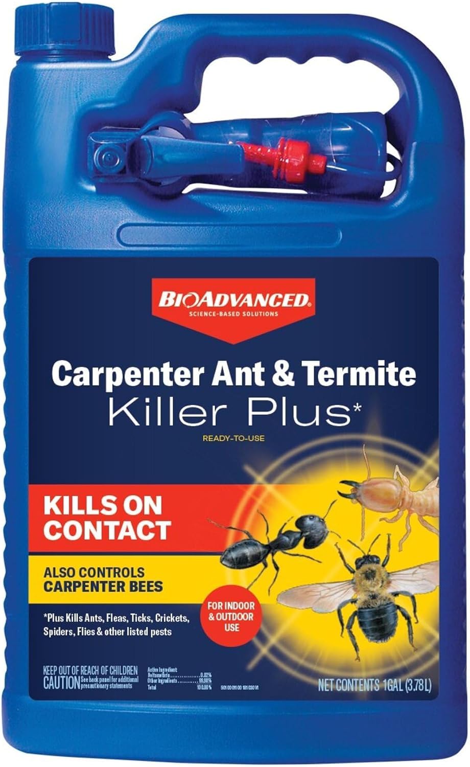 BioAdvanced Carpenter Ant & Termite Killer Plus Spray 1 Gallon front view