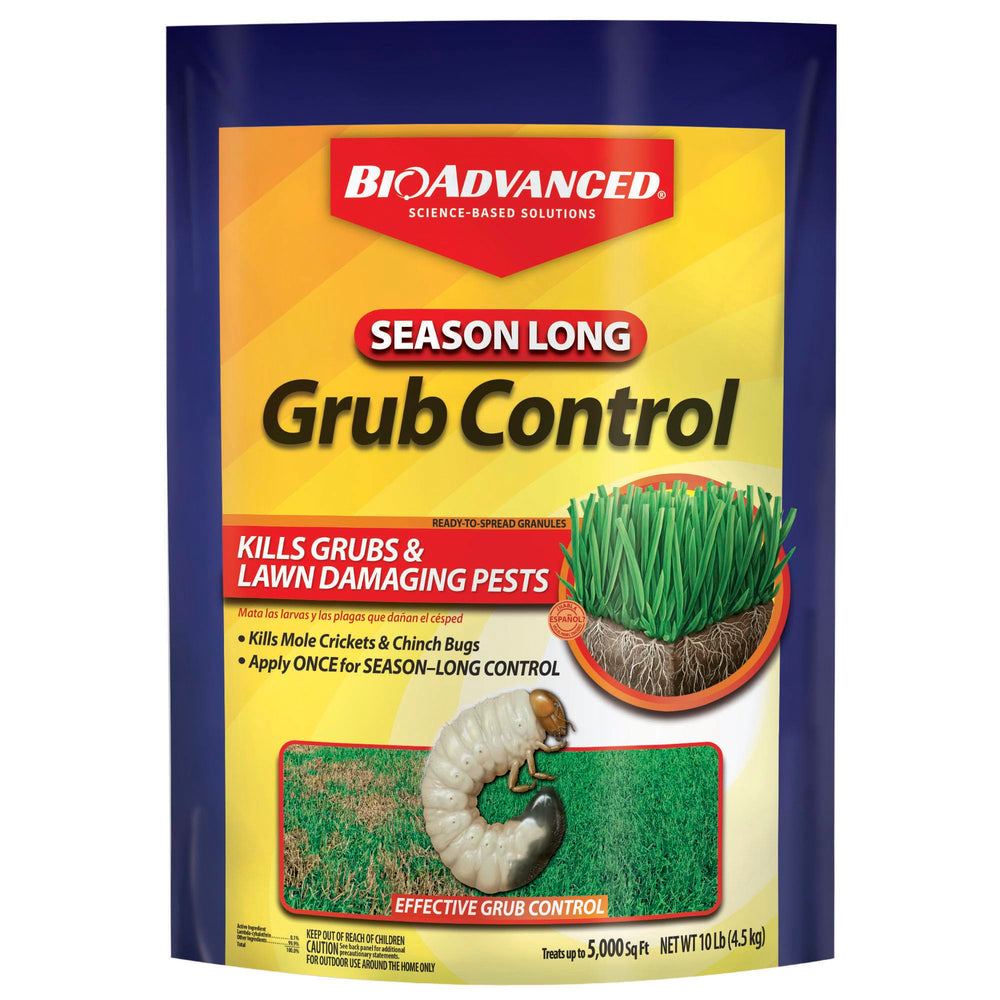 BioAdvanced Season Long Grub Control Granules 10 lb Bag front view
