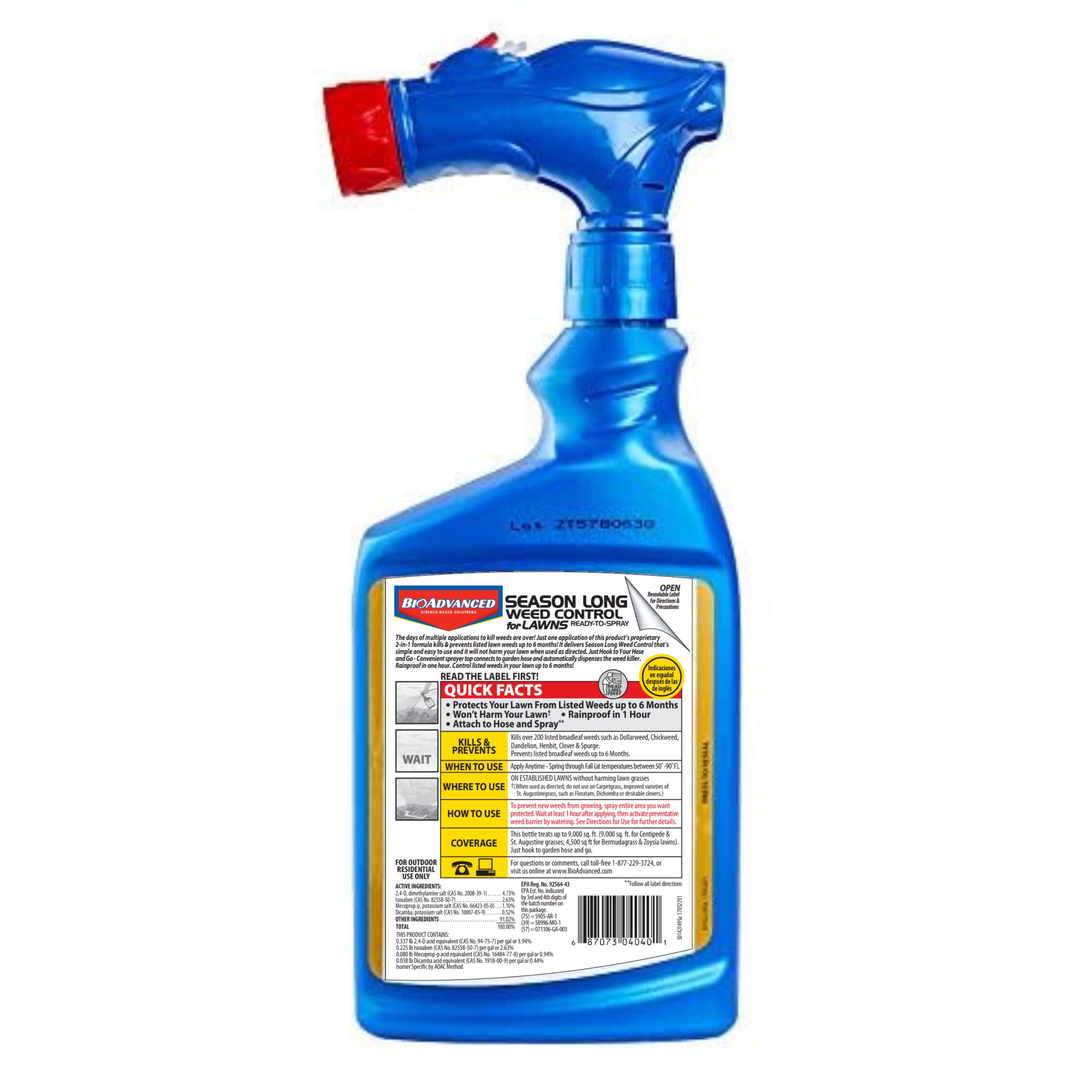 BioAdvanced Season Long Weed Control 29 oz bottle side view
