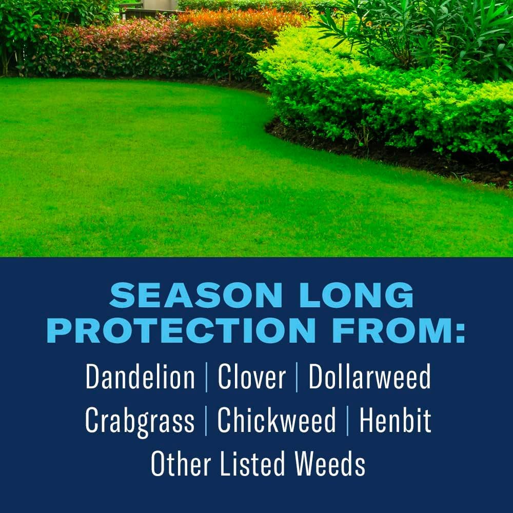BioAdvanced weed killer granules packaging with label details