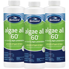 BioGuard Algae All 60 Liquid Algaecide 3 Pack front view