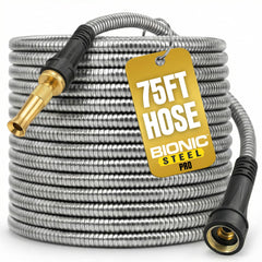 BIONIC STEEL PRO 75 Ft Garden Hose with brass nozzle